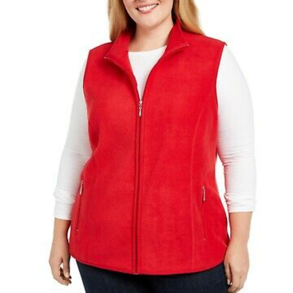 Karen Scott Fleece Vest NWT 3X